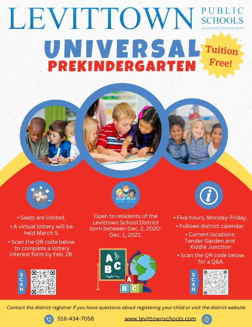 Universal Pre-K Program Flyer - English
